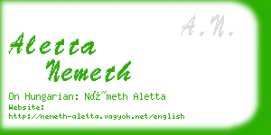 aletta nemeth business card